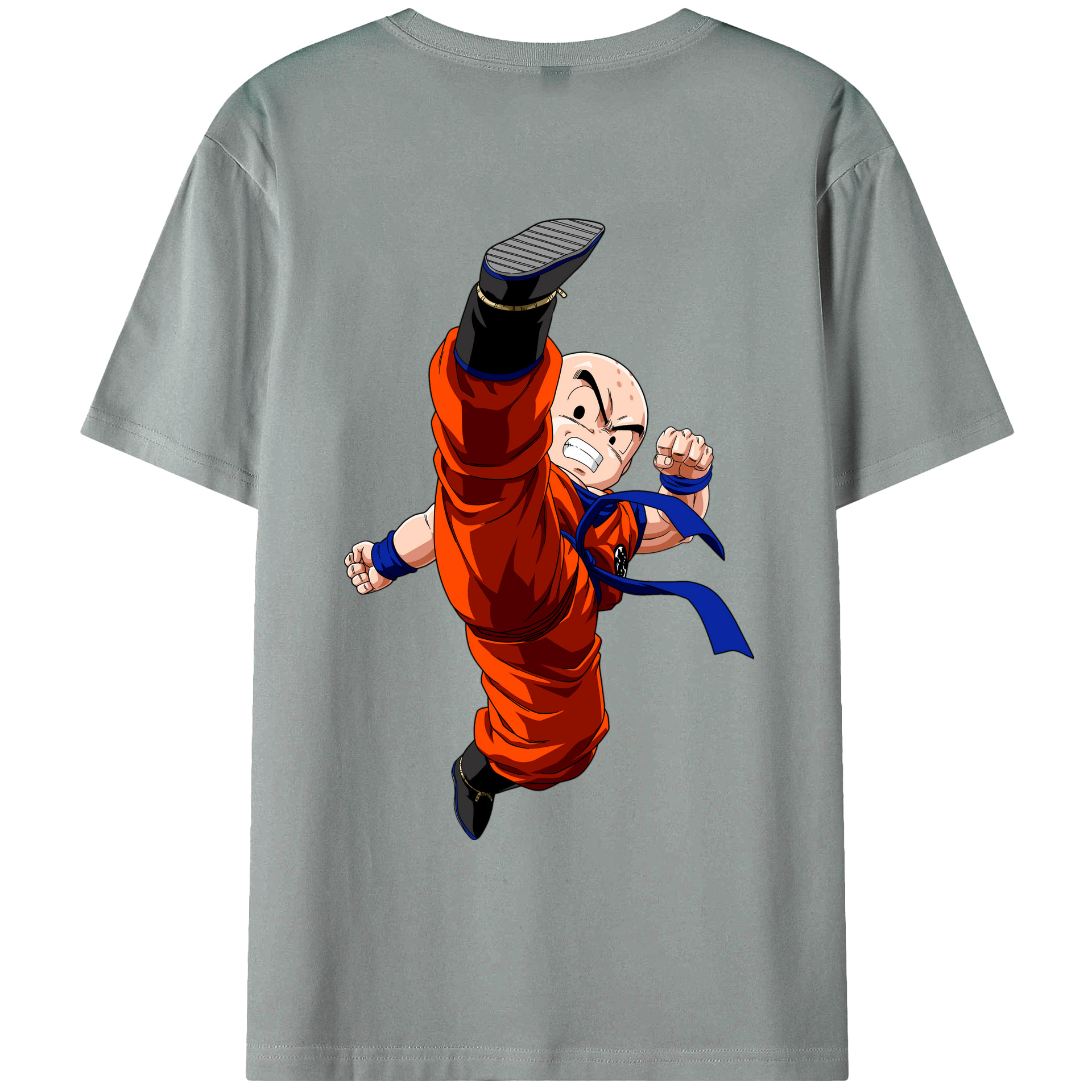 （画像用） ドラゴンボール クリリン DRAGON BALL krillin 綿100％ メンズ半袖Tシャツ（バックプリント） 通気性